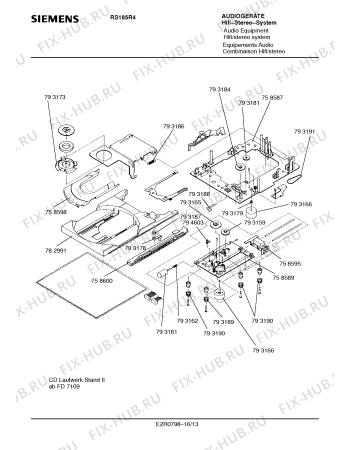 Схема №11 RS185R4 с изображением Кассетник для звукотехники Siemens 00757374