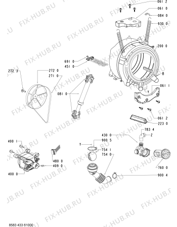 Схема №2 WAK/D 7715EX ECO BK с изображением Декоративная панель для стиралки Whirlpool 480111104973