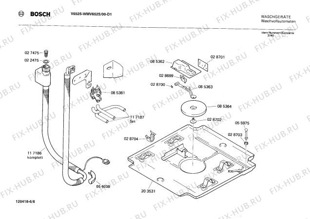 Взрыв-схема стиральной машины Bosch WMV6525 - Схема узла 06