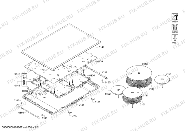 Схема №1 PIE845BB1E с изображением Стеклокерамика для плиты (духовки) Bosch 00714651
