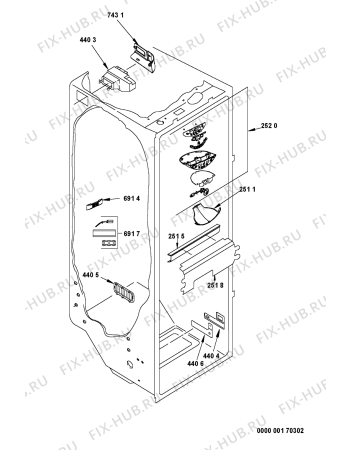 Схема №6 S20C FTT1X с изображением Дверца для холодильника Whirlpool 481241619389