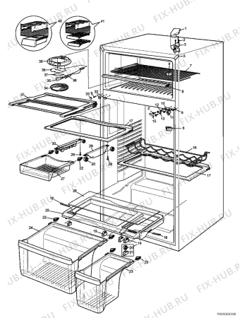 Взрыв-схема холодильника Electrolux END5298X - Схема узла Section 5