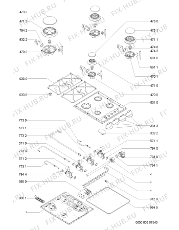 Схема №1 AKM 210/TF с изображением Втулка для плиты (духовки) Whirlpool 481244038917