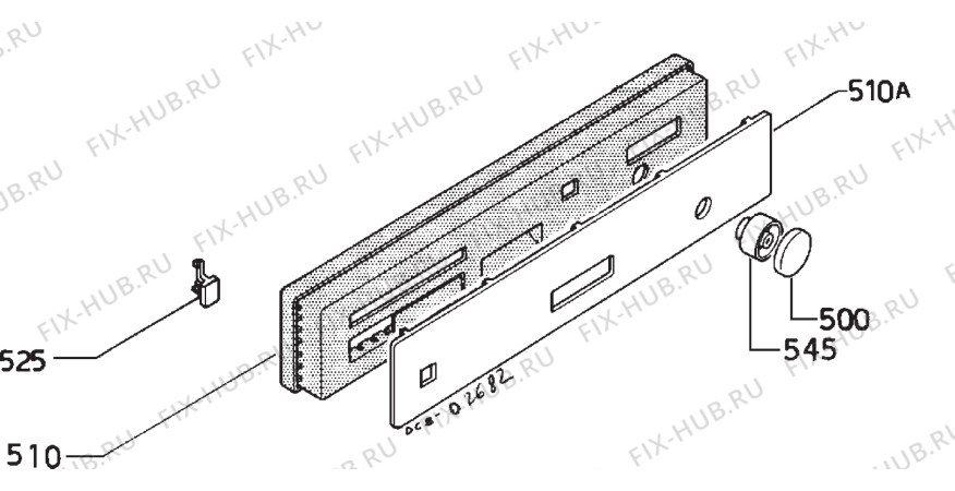 Взрыв-схема посудомоечной машины Zanussi ID6294W - Схема узла Command panel 037