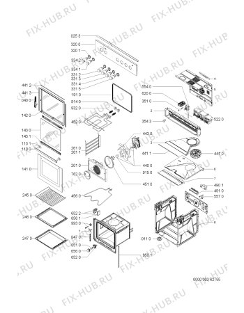 Схема №1 EMZ5960/WS с изображением Кнопка для плиты (духовки) Whirlpool 481241278914