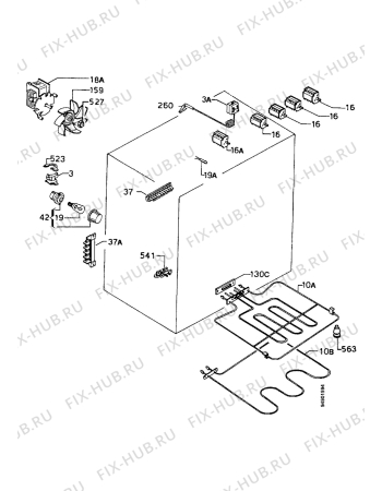 Взрыв-схема плиты (духовки) Zanussi HM541X - Схема узла Electrical equipment