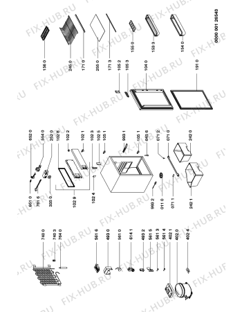 Схема №1 FUN 355 с изображением Электрокомпрессор для холодильной камеры Whirlpool 481936038588