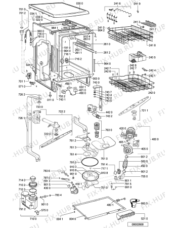 Схема №2 ADP 5553 WH с изображением Обшивка для электропосудомоечной машины Whirlpool 481245371535