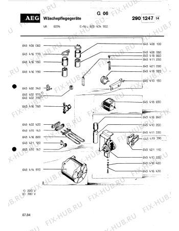 Взрыв-схема посудомоечной машины Aeg 6094 - Схема узла Section4