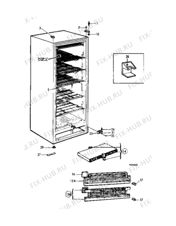 Взрыв-схема холодильника Electrolux TF998 - Схема узла C10 Cabinet