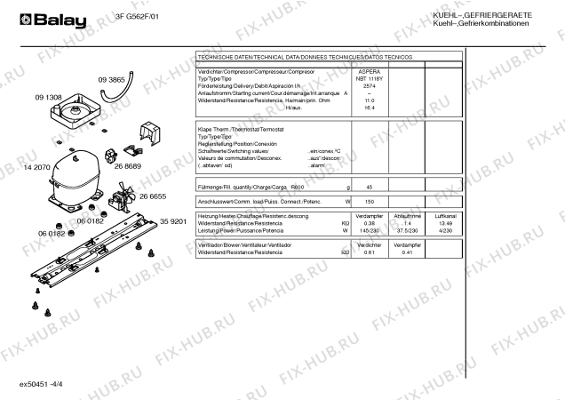 Схема №2 3FG564F с изображением Инструкция по эксплуатации для холодильника Bosch 00526401