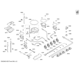 Схема №2 T63R46S1 4G+1W RE-IG.NE T70F 2011 с изображением Газовый кран для плиты (духовки) Bosch 00623646