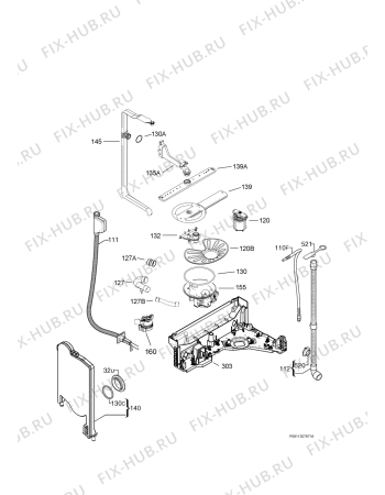 Взрыв-схема посудомоечной машины Electrolux ESL68071R - Схема узла Hydraulic System 272