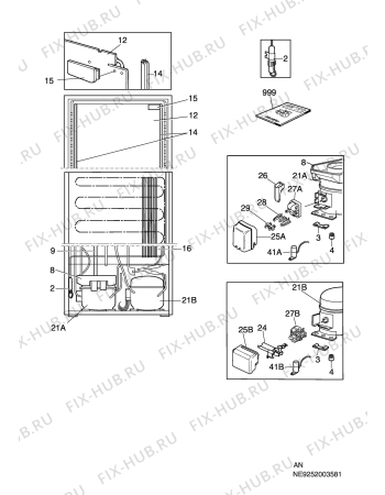 Взрыв-схема холодильника Rosenlew RJP35458 - Схема узла C10 Cold, users manual