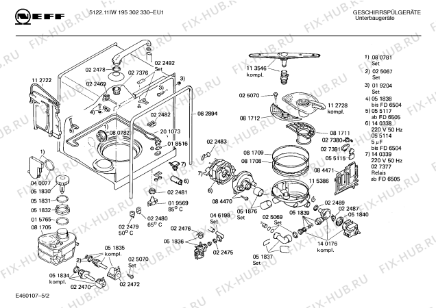 Схема №4 195302331 5122.11IW с изображением Панель для посудомоечной машины Bosch 00114974