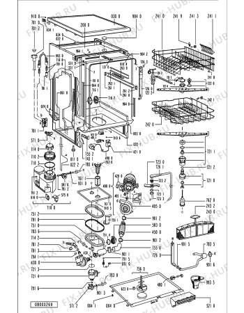 Схема №2 ADP 9400 WH с изображением Панель для посудомоечной машины Whirlpool 481245379791