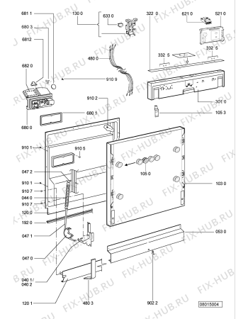 Схема №2 ADG 7555 с изображением Модуль (плата) управления для посудомоечной машины Whirlpool 481221838604