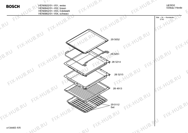 Взрыв-схема плиты (духовки) Bosch HEN6862 - Схема узла 06