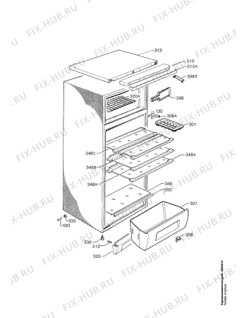 Взрыв-схема холодильника Aeg S2280SILV - Схема узла Housing 001