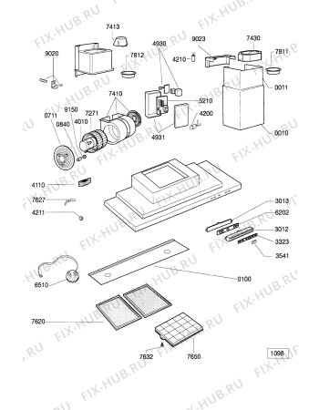 Схема №1 AKR 904 IX-01 с изображением Крышечка для вытяжки Whirlpool 481246228131