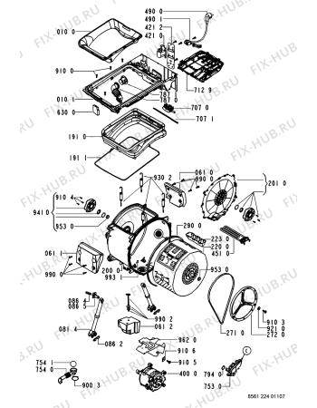 Схема №1 AWT 2240 с изображением Декоративная панель для стиральной машины Whirlpool 481245213337