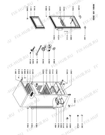 Схема №1 ART 520/G с изображением Дверка для холодильной камеры Whirlpool 481944269025