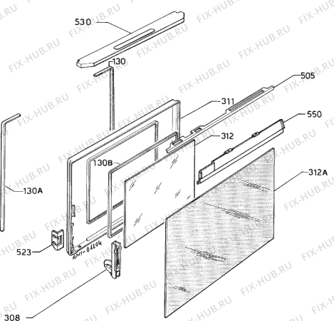 Взрыв-схема плиты (духовки) Frigidaire FS12Z - Схема узла Door 003