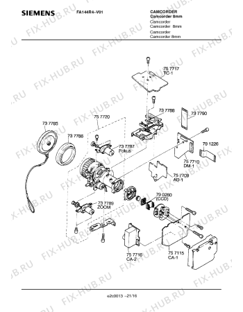 Схема №16 FA144R4 с изображением Пульт дистанционного управления для видеоэлектроники Siemens 00757727