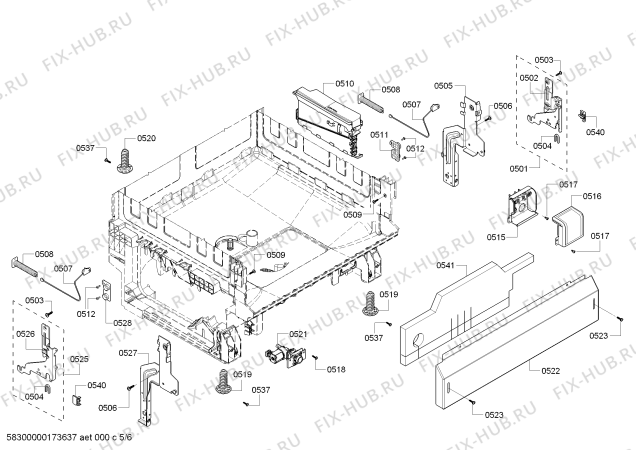 Схема №4 63012243312 Kenmore с изображением Изоляция для посудомойки Bosch 00653872