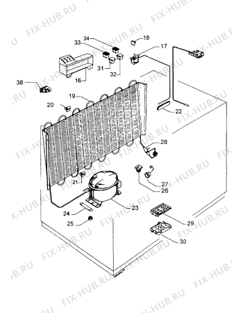 Взрыв-схема холодильника Marijnen CM6350SF - Схема узла Cooling system 017