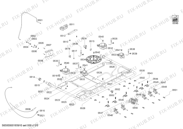 Схема №3 HSK45I32SE COCINA PRO7200 IX 220V/50Hz с изображением Кронштейн для духового шкафа Bosch 00687518