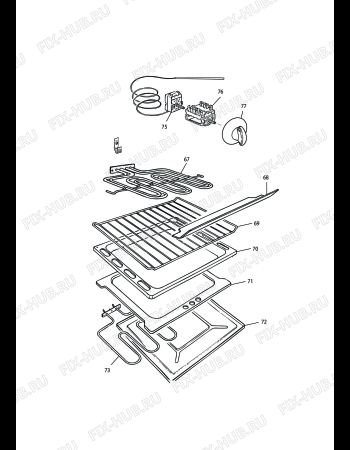 Схема №4 HEW 8542 S - SOLO RICAMBI с изображением Держатель для плиты (духовки) DELONGHI 072033