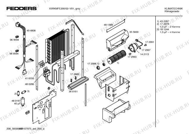 Схема №4 X5RKMFE200 Fedders с изображением Шланг для климатотехники Bosch 00442515