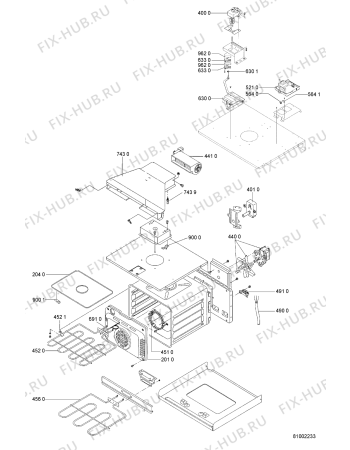 Схема №2 AKP 982 IX с изображением Рукоятка для плиты (духовки) Whirlpool 481249878228