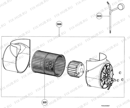 Взрыв-схема вытяжки Juno JDF604E5 - Схема узла Motor