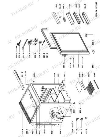 Схема №1 AFB 438/H с изображением Ручка двери для холодильника Whirlpool 481949878369