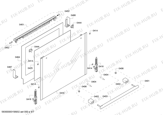 Схема №5 HCE778351W с изображением Панель управления для плиты (духовки) Bosch 00703312