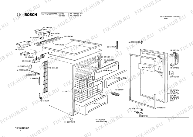 Схема №2 0704264122 GT262L с изображением Скребок для холодильника Bosch 00075139