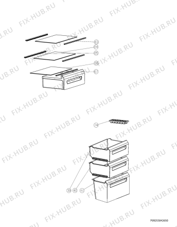 Взрыв-схема холодильника Zanussi ZRB227XO - Схема узла Furniture