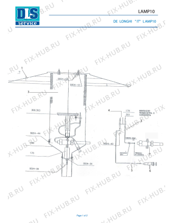 Схема №1 LAMP 10 с изображением Всякое для обогревателя (вентилятора) DELONGHI ST1009
