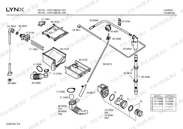 Схема №2 4TS718B TS718 с изображением Панель управления для стиральной машины Bosch 00365281