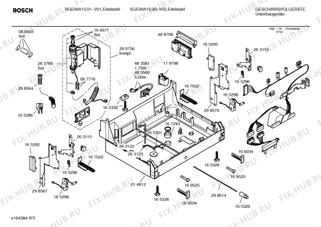Схема №4 S6409N3 SU909C с изображением Краткая инструкция для посудомойки Bosch 00588005