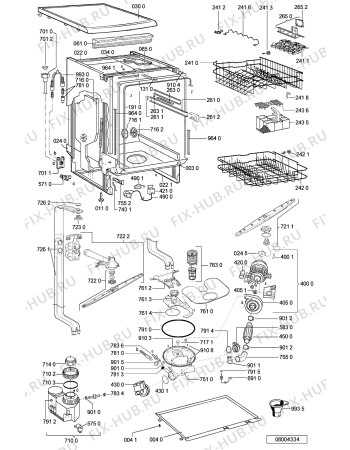 Схема №1 ADP 6600 WH с изображением Нагревательный элемент для посудомоечной машины Whirlpool 481225928891
