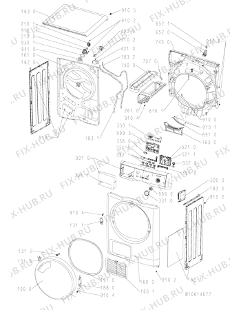 Схема №1 TRWP 8680 с изображением Обшивка для стиралки Whirlpool 481010452887