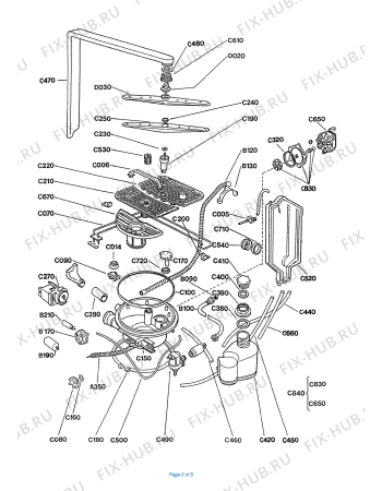 Схема №2 DN 6 с изображением Электропомпа для электропосудомоечной машины DELONGHI ML6074