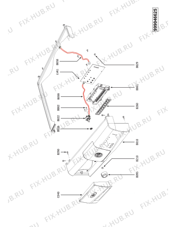 Схема №7 AWG 910 E CE с изображением Резервуар для стиралки Whirlpool 480111101169