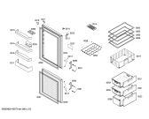 Схема №3 KGV36X44 с изображением Дверь для холодильной камеры Bosch 00710477
