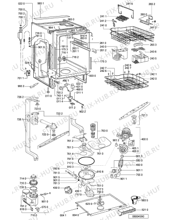Схема №2 GSIE 6527 IN с изображением Панель для электропосудомоечной машины Whirlpool 481245373141