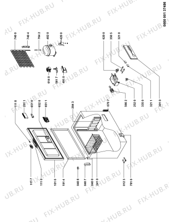 Схема №1 AFG 6352 AP/1 с изображением Дверца для холодильника Whirlpool 481241610139