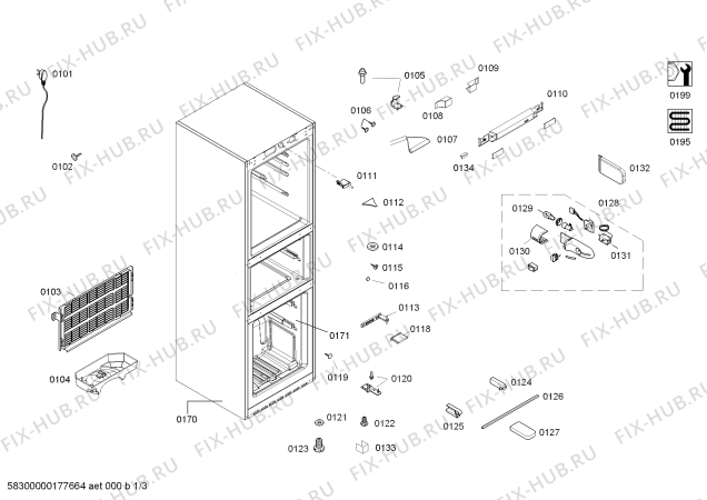 Схема №2 KG23D8160W с изображением Дверь для холодильника Siemens 00714061